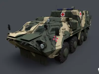 BBM 4C Low-poly 3D model