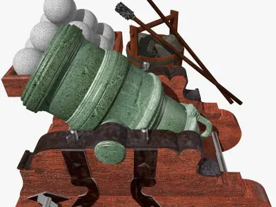 Howitzer 365-06 500lbs Low-poly 3D model