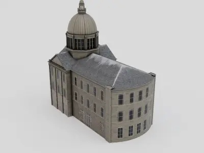 Saint Marks Church of Scotland Low-poly 3D model