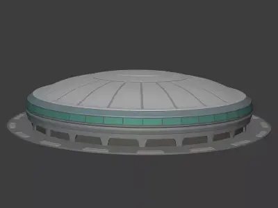 Dome Stadium Mall Building Free 3D model