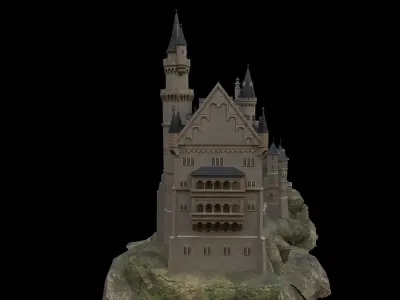 Neuschwanstein Castle - PBR Textured Low-poly 3D model