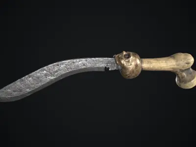 kukri pirate swords Low-poly 3D model