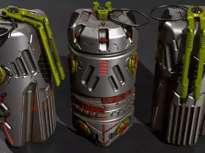 sci fi grenade 3D model order