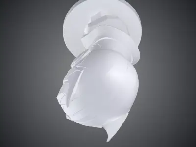 Cybernetic Soldier Bust Futuristic Warrior PM-253 3D print model