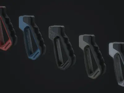 Tyrant Designs Concept One AR15 PistolGrip Low-poly 3D model
