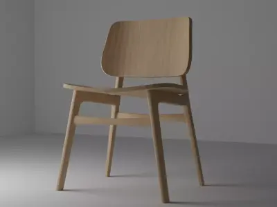 Wooden Chair Free 3D model shop