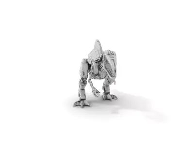 Futuristic Cyber Dinosaur Model Pack Low-poly 3D model