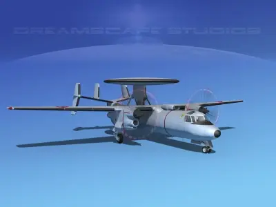 Grumman E-2C Hawkeye V18 3D model