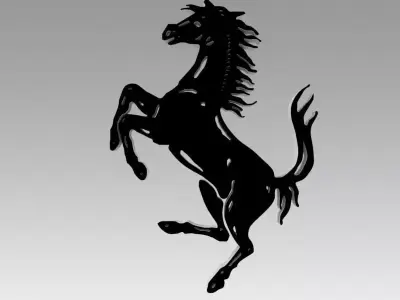Ferrari horse logo 3D model