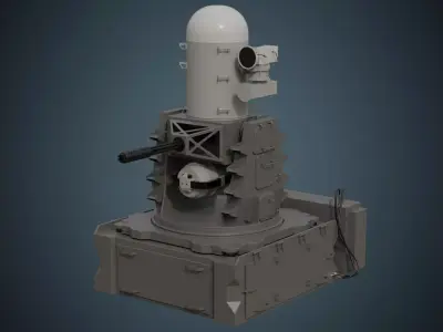 Cannon 1 Basic Low-poly 3D model
