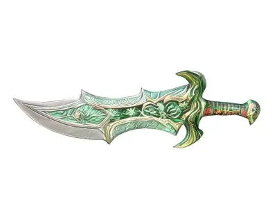 sword cartoon 3D model