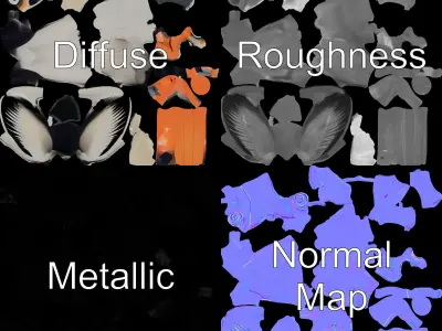 Cartoon Pelican Character D Model Pack Low-poly 3D model