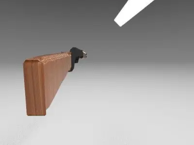 Shortgun wooden shotgun Low-poly 3D model
