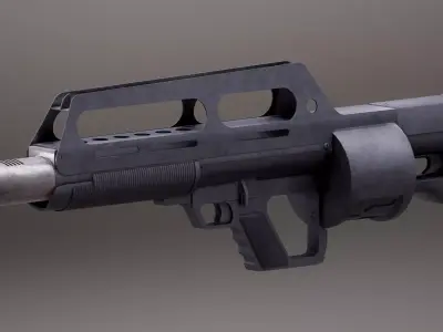 Pancor Jackhammer Rigged PBR Low-poly 3D model