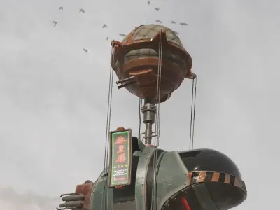 BALLOON Ship Low-poly 3D model