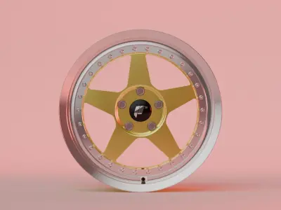 Japan Racing 6 - Gold Rim 3D model