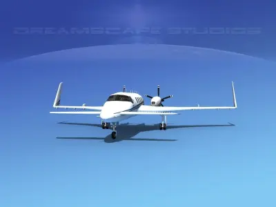Beechcraft Starship 2000 T14 3D model