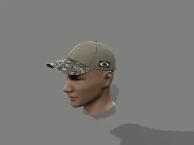 Baseball Cap 01 Low-poly 3D model