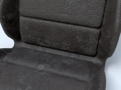 Leather Car Seat Low-poly 3D model
