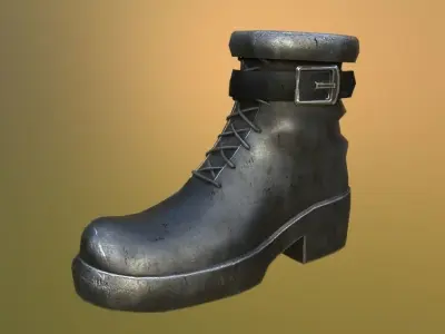 Army Boots Low-poly 3D model