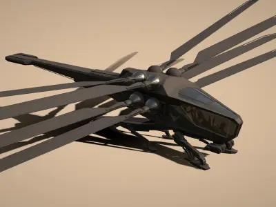 Ornithopter Dune Low-poly 3D model