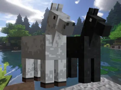 Minecraft Horse Low-poly 3D model