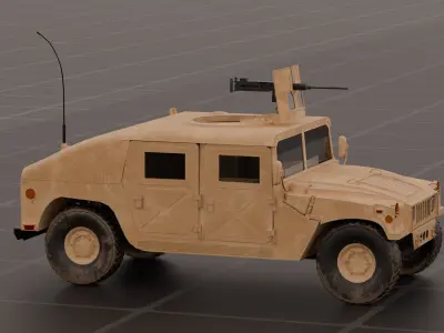 USA Army Military Humvee 3D Model 3D model