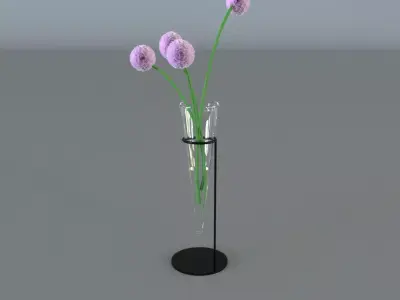 Flowers in vase Free 3D model