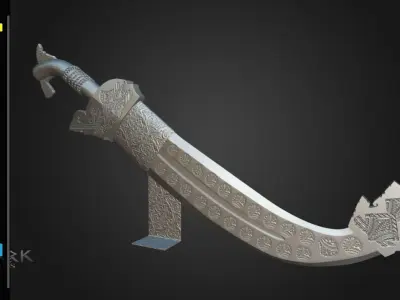 Historical Ceremonial Filipino Sword Low-poly 3D model