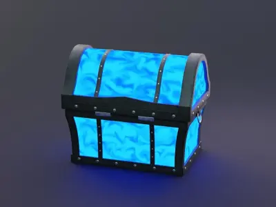 Magical Treasure Chest Low-poly 3D model