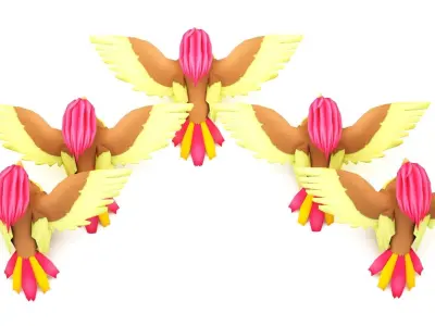 Pidgeotto Model group of pokemon birds 3D model