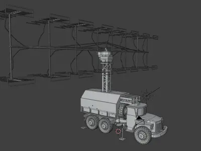  P-18 Spoon Rest D Radar Low-poly 3D model