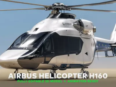 Airbus Helicopter H160 - Military Helicopter Low-poly 3D model
