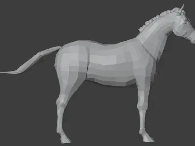 low poly 3d horse model Free 3D model