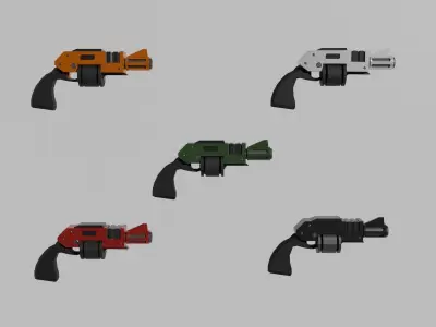 Warhammer 40k Mezoa-Pattern Autopistol Low-poly 3D model