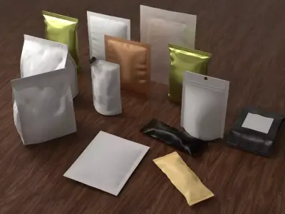 Pouches and Sachets 3D model