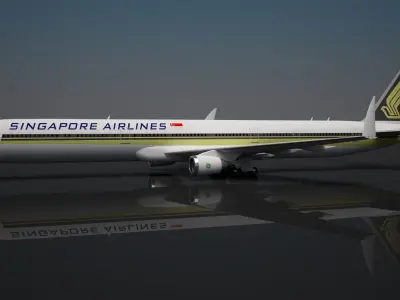 Singapore Airlines boeing 777 9X new 3D model