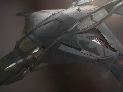 The Quinjet - Game Mesh Low-poly 3D model