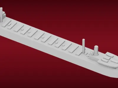 The Great Lakes Freighter 3D print model