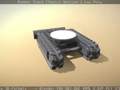 Rubber Track Chassis Version 2 Low-Poly Low-poly 3D model
