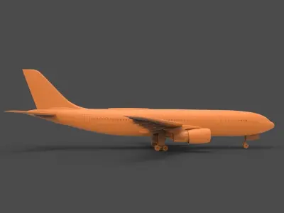 AirbusA320 orange airplane 3D print model