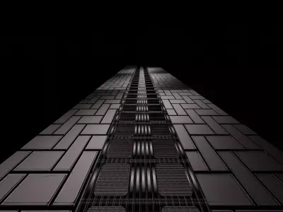 Futuristic Sci Fi Metallic Floor 3D model
