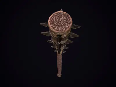 Two-handed Mace Low-poly 3D model