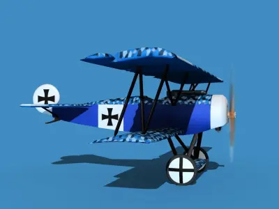 Fokker D-VI V04 3D model
