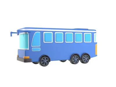Bus 3d Illustration 3D model