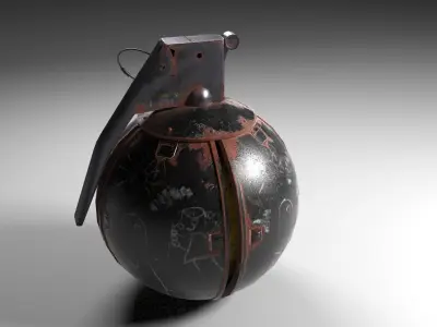 Grenade Concept Low-poly 3D model