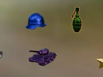 Bonuses for the game Low-poly 3D model