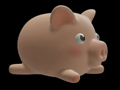Cute Pig Free 3D model