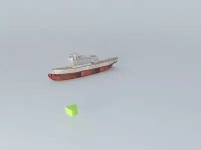 Kaiserliche Marine Kanonenboot SMS AfrikaFULL INTERIOR part ... Free 3D model