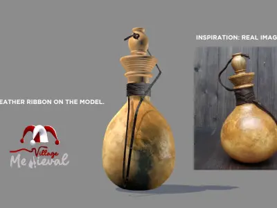 Medieval Gourd Water 3D model